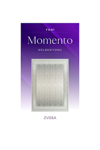 Royal Halı Momento Zv05a Krem Gri Akrilik Yumuşak Dokulu Otantik Çizgili Halı
