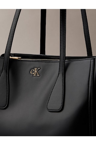 Calvin Klein Kadın Ck Medium Work Tote Çanta-12532 Siyah/altın