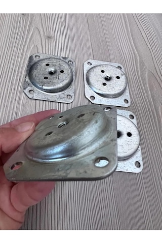 Hamadex Açılı Metal Bağlantı Aparatı, M8 Vida Girişli, 4 Adet, Mobilya Montaj Aparatı, Masa Sandalye Sehpa İçi Çok Renkli