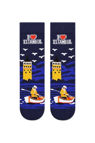 Carnaval Socks I Love İstanbul 5'li Kutulu Çorap Seti Taksi Ve Sokak Lezzetleri 2000386