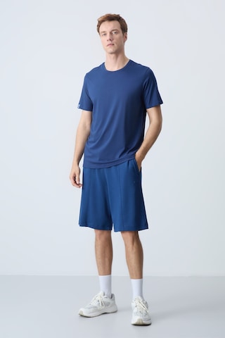 Air Jones Tommy Life Parlament Pamuklu Kalın Yumuşak Dokulu Standart Fit Basic Erkek Şort - 81277 Mavi