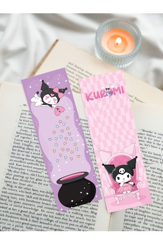 Sanrio Kuromi Anime Karışık Tasarım 10 Adet Kitap Ayraç Seti Pytk