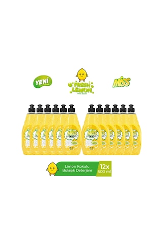 Miss Bulaşık Deterjanı Limon 12 x 500 ML