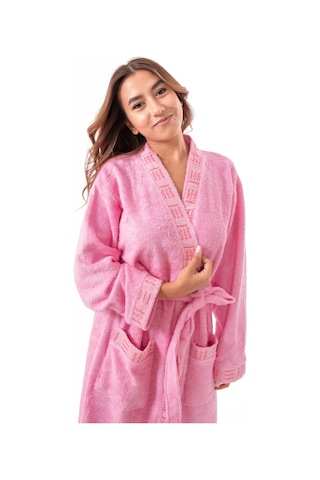 Bambu Kimono Kadın Bornoz Pembe