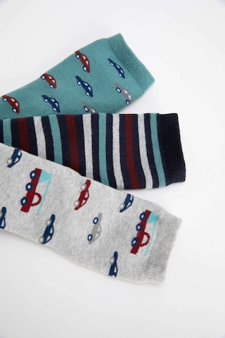 Defacto Erkek Bebek 3'lü Pamuklu Uzun Çorap B1429A5NSKR1 Çok Renkli
