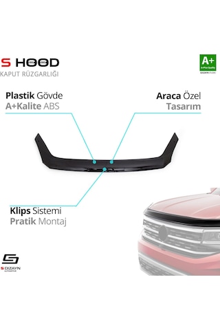 S-dizayn Volkswagen Crafter Abs Plastik Kaput Rüzgarlığı 2006-2017 A+kalite