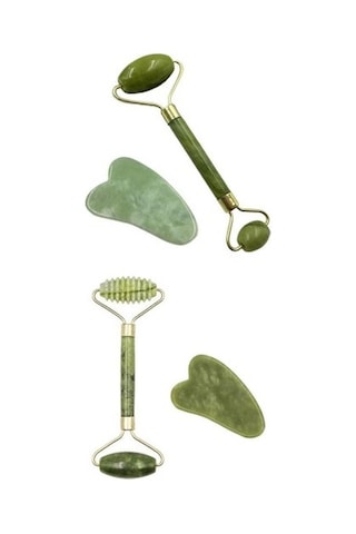 2x Yüz Masaj Kafası Yeşim Kaldırma Boyun Bakımı Mdemb5 Çok Renkli