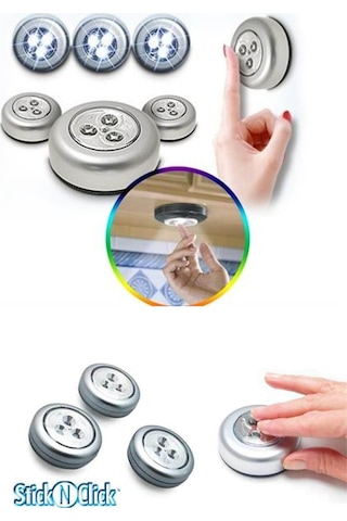 5Li Set Mini Ledışıklı Pilli Lamba Gizli Işık Kablosuz Aydınlatma