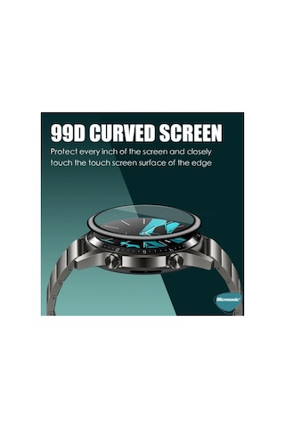 Samsung Galaxy Watch Active 2 44mm Tam Kaplayan Temperli Cam Full Ekran Koruyucu Siyah