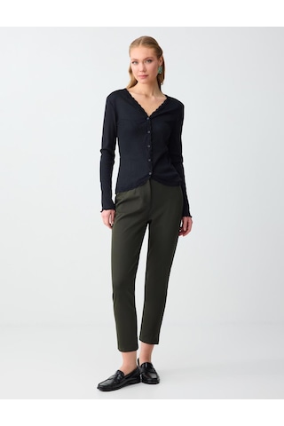 Jimmy Key Haki Yüksek Bel Normal Paça Örme Pantolon 6sw186515312