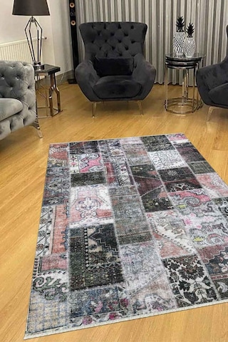 Valencıa-1511 Kaymaz Taban Dekoratif Modern Yıkanabilir Kolay Temizlenen Salon Balkon Mutfak Halısı Kilim Yolluk