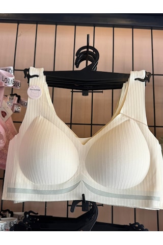 Best Bra Lazer 85 Dikişsiz Fitilli Lazer Kesim Balensiz Konfor Sütyen Bralette Ekru