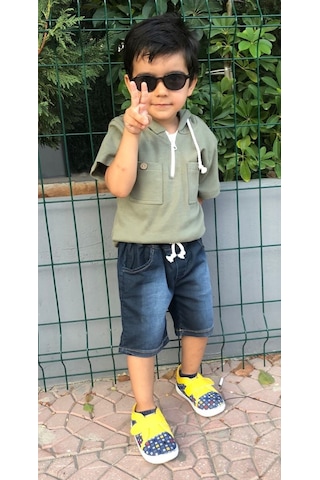 Novy Baby Kot Pantolonlu Kapşonlu Erkek Çocuk 2'li Takım - 3-6 Yaş