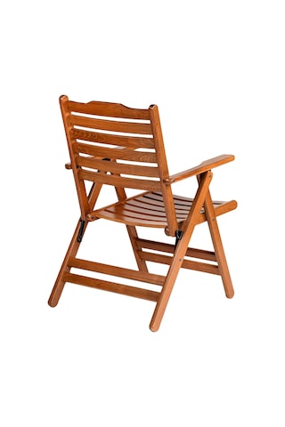 Ürgüp Katlanır Ahşap Bahçe Balkon Seti: 70x120 Masa + 4 Sandalye