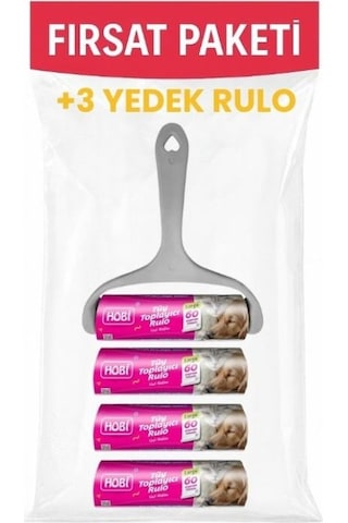 Hobi Tüy Toplama Rulosu Large Boy - 16 Cm Geniş Başlık, 60 Yaprak + 3 Yedek
