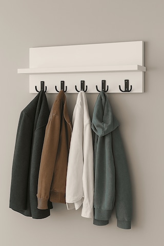 Portmanto Duvar Askılığı Beyaz Beyaz