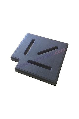 20 Cm Taşma Izgarası Köşe Parçası 90 Siyah