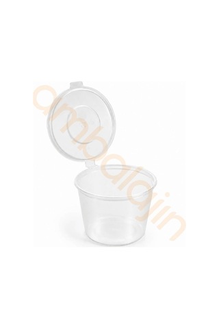 500 Adet4 Oz Kendinden Kapaklı Sos Kabı 120 Ml Şeffaf Plastik Kap