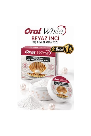Oral White Premium Series Beyaz İnci Diş Beyazlatma Tozu 50 Gr İnci Tozu