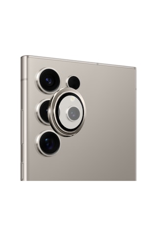 Safeus Safir Temperli Kamera Lens Koruyucu, Samsung Galaxy S24 Ultra İle Uyumlu Gri
