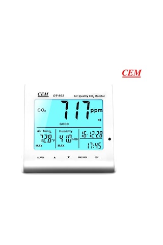 Cem Dt-802 Hava Kalitesi Ölçüm Cihazı, Karbondioksit Ölçer