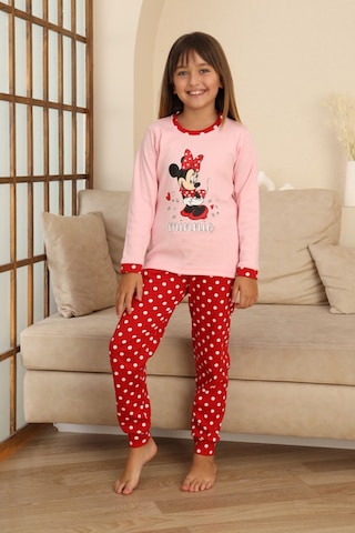 Miniğimin Cicileri Mnn Puantiye Baskılı Kız Çocuk Pijama Takı... Pembe