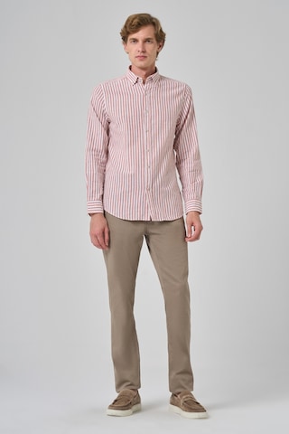 Morven Erkek Turuncu Slim Fit Düğmeli Yaka Gömlek 25ms004012451 Turuncu Turuncu