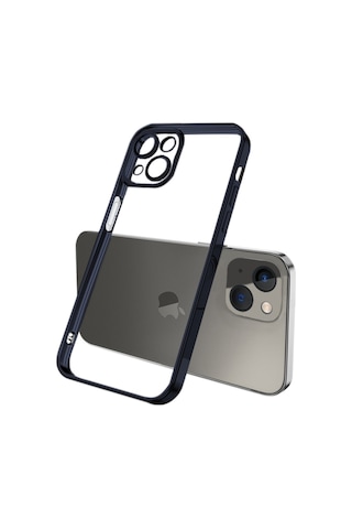 Ally Apple Uyumlu iPhone 13 6.1Inç Renkli Kenar Lazer Çerçeveli Silikon Kilif 555331643