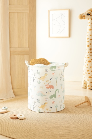 Home Wave Çocuk Odası Dinozor Desenli Oyuncak Sepeti 33 x 40 cm