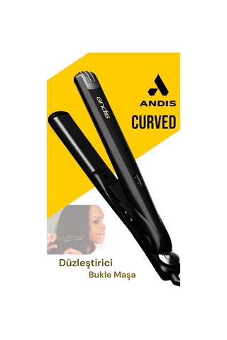 Curved Profesyonel Saç Düzleştiricisi & Saç Buklesi / Tarak Seti Hediyeli