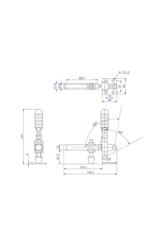 Goodhand Gh-101-e Dikey Geçişli Kelepçe 180 Kg Kapasiteli Dayan