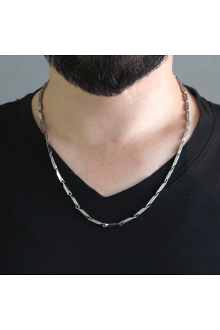 Silver Renk 55 Cm 317L Çelik Singapur Zincir (500208610)