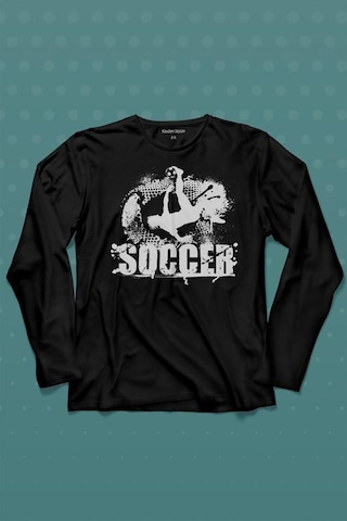 Soccer Röveşata Gol Atan Futbolcu Taktik Uzun Kollu Tişört Baskılı T-shirt 001