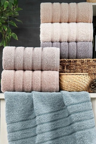 Eponj Home 6lı El Havlu Seti 50x85 You A.kahve-bej-mor-lila-pudra-mint Yeşili A.kahve-bej-mor-lila-pudra-mint Yeşili