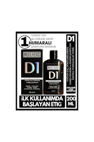 Muelhens D1 Hair Loss Dökülme Karşıtı Onarıcı Şampuan 200 ML