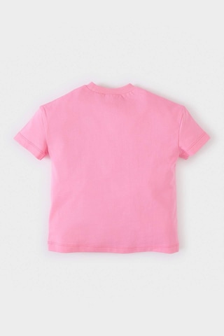 Defacto Kız Bebek Bisiklet Yaka Baskılı Kısa Kollu Tişört E0698a525smpn164 Pembe