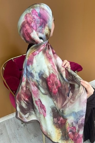 Mimiyum Perla Şal- Orkide Desen - Model 3 Çok Renkli