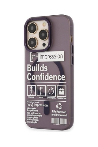 Apple, Uyumlu iPhone 14 Pro Kılıf Apollo Magneticsafe Desenli Kapak - Apollo Mor - 6