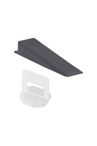 Metrashop Yapi Malzemeleri 1.5 Mm Fayans Seramik Seviye Tespit Derz Artısı + Sabitleme Takozu 100+100 Adet 2 Li Set