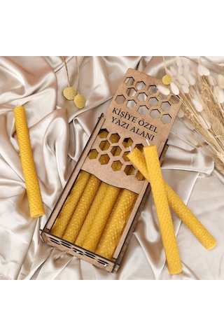 Doğal Bal Mumu Seti 10 Lu 21cm X 2 Cm Sarma Balmumu