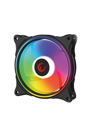 Rampage Glare F50 38cfm 1200rpm 12cm Rainbow 3p+4p Molex Soketli Siyah Kasa Fanı