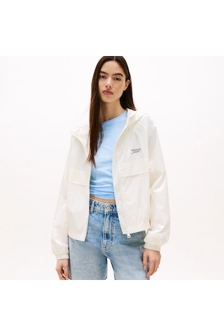Tommy Hilfiger Repeat Logo Water Repellant Kadın Beyaz Ceket Dw0dw20952 Beyaz
