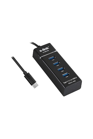 S Link Sl Usb C63 Usb3.1 Type C To 4Port 3.0 Çevirici Hub