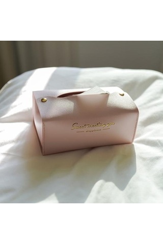 Novahub Yüksek Kaliteli Su Geçirmez Suni Deri Dikdörtgen Kağıt Mendil Kutusu - Mükemmel İşçilik - Ev Ve Ofis İçin Uygun Sarı