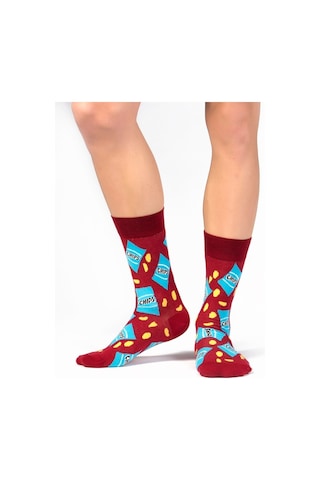 Ozzy Socks Cips Desenli Çorap Çok Renkli
