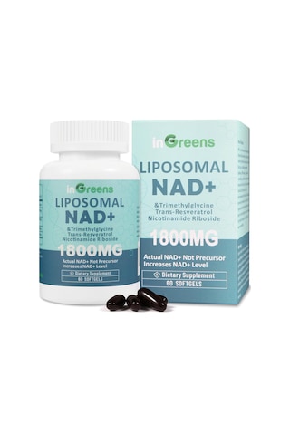 Liposomal Nad+ 1800 Mg With Nicotinamide Riboside, Trans Resveratrol Cellular Energy - 60 Softgels