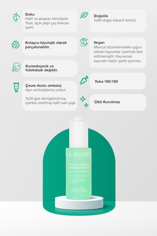Leke Karşıtı Arındırıcı Serum Çinko Ve Organik Meyve Asitleri İçeren - 30 Ml