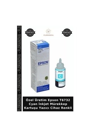 Özel Üretim Epson T6732 Cyan İnkjet Mürekkep Kartuşu Yazıcı Cihaz Renkli