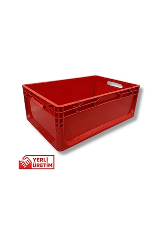 Alpbx 1.kalite Kırmızı Plastik Kasa 60x40x22 Cm - Kutu 44 Litre Kırmızı