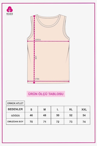 Koza İç Giyim Erkek 2'li Basic Modal Atlet Tycadbe Beyaz